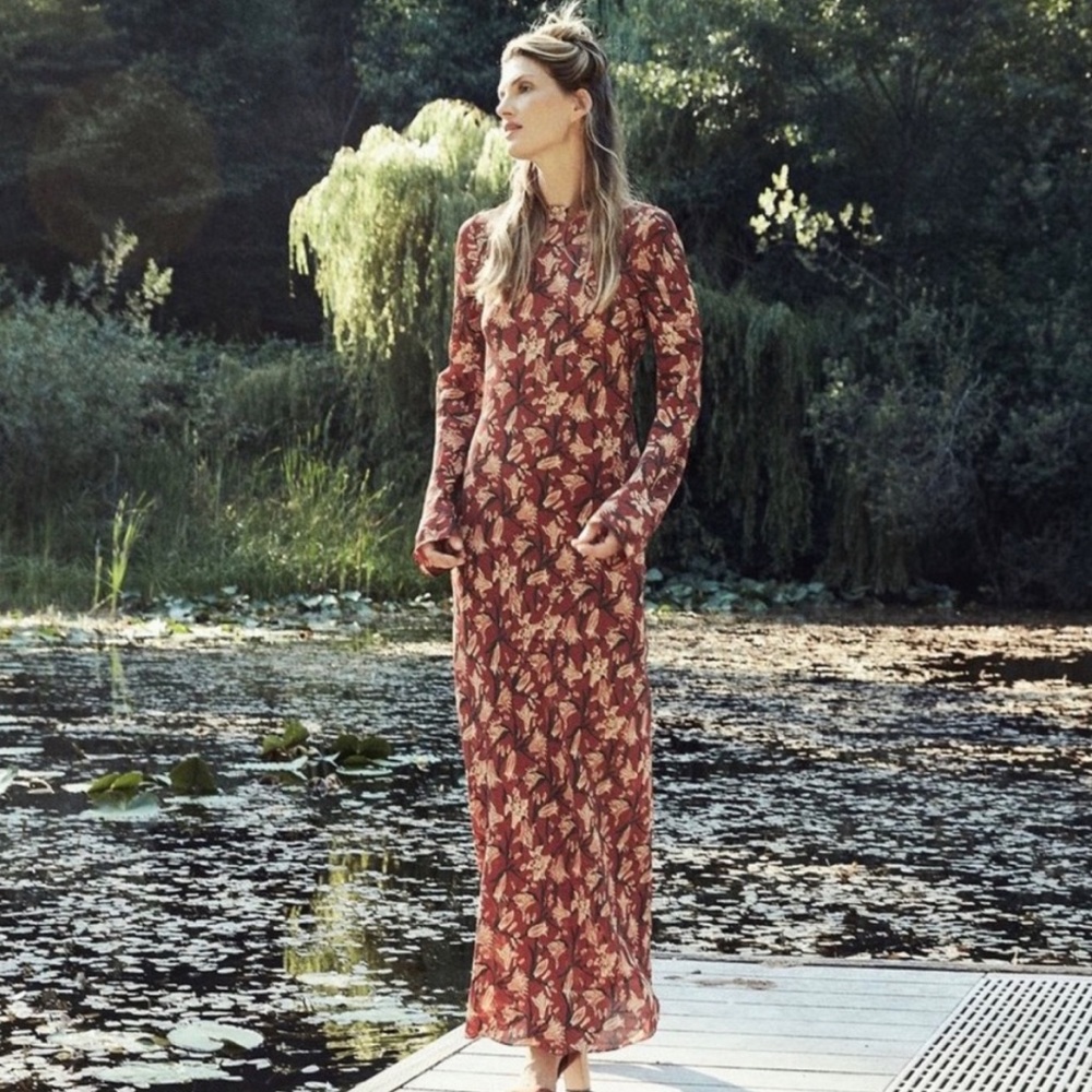 Doen Zuri Dress in Sienna Lilium Print